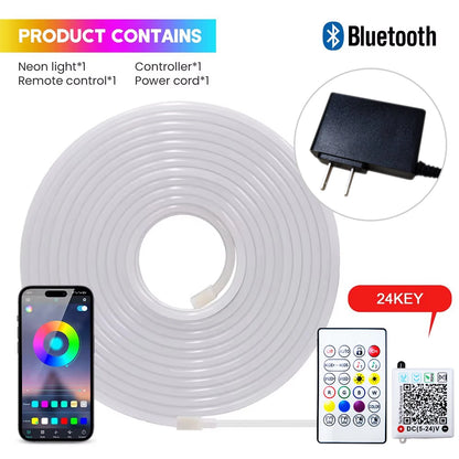 GlowTune™ Bluetooth LED Strip – Music Sync Neon Light, Waterproof