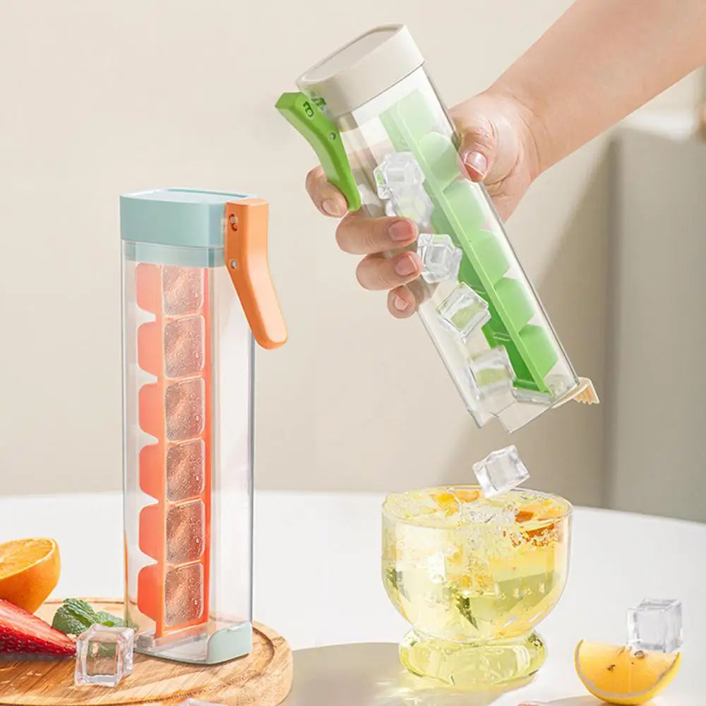 PushCube™ Press-to-Release Ice Tray – Effortless Cubes, Mess-Free Lid