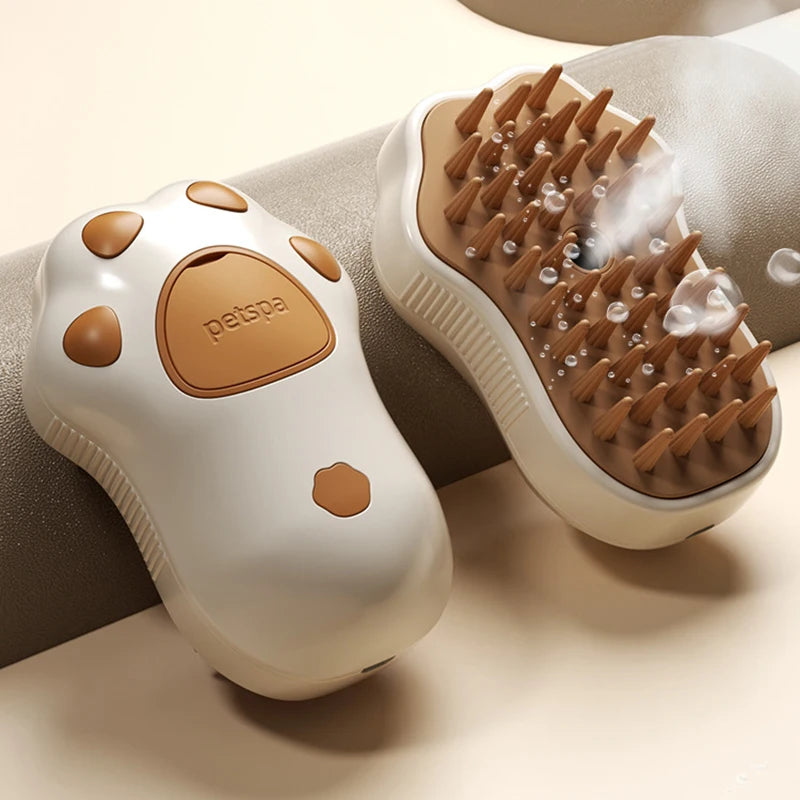 PuffPet™ 3-in-1 Steam Groomer – Brush, Massage & Spray for Cats & Dogs