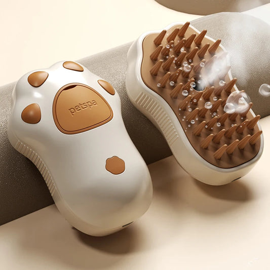 PuffPet™ 3-in-1 Steam Groomer – Brush, Massage & Spray for Cats & Dogs