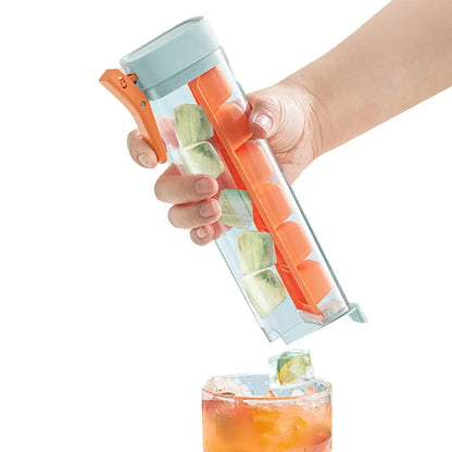 PushCube™ Press-to-Release Ice Tray – Effortless Cubes, Mess-Free Lid