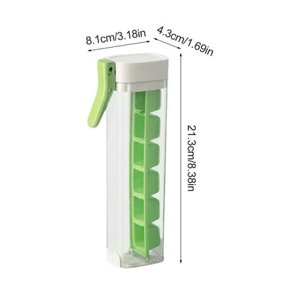 PushCube™ Press-to-Release Ice Tray – Effortless Cubes, Mess-Free Lid