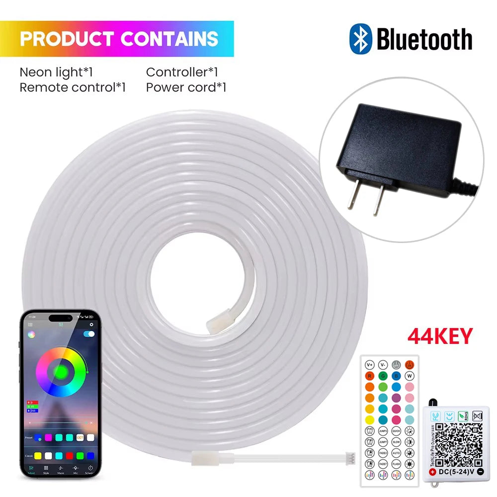 GlowTune™ Bluetooth LED Strip – Music Sync Neon Light, Waterproof