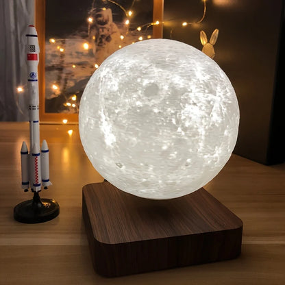 LunaFloat™ – Levitating 3D Moon Lamp with Touch Control & 3 Color Modes