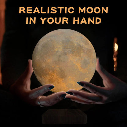 LunaFloat™ – Levitating 3D Moon Lamp with Touch Control & 3 Color Modes