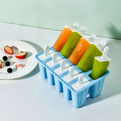 FrostyFun™ 10-Cavity Silicone Popsicle Mold – BPA-Free & Easy Release