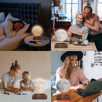 LunaFloat™ – Levitating 3D Moon Lamp with Touch Control & 3 Color Modes