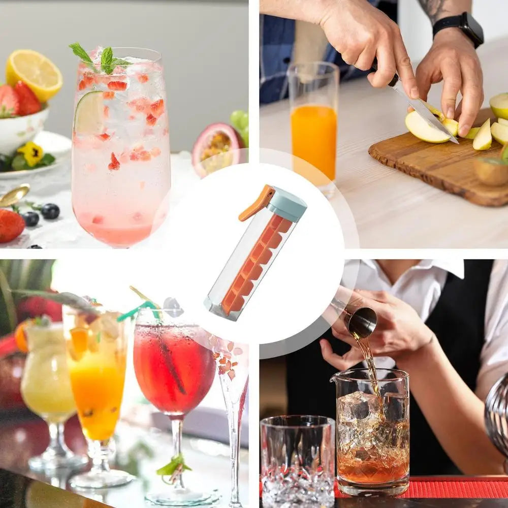 PushCube™ Press-to-Release Ice Tray – Effortless Cubes, Mess-Free Lid