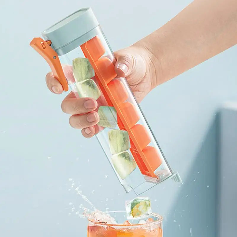 PushCube™ Press-to-Release Ice Tray – Effortless Cubes, Mess-Free Lid