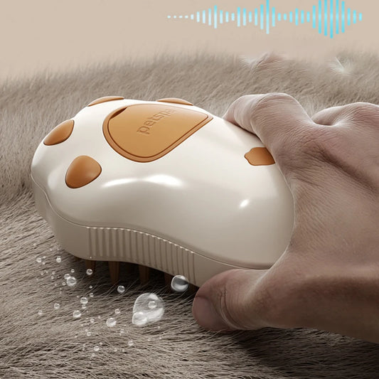 PuffPet™ 3-in-1 Steam Groomer – Brush, Massage & Spray for Cats & Dogs