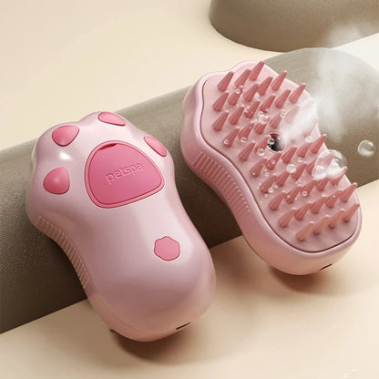 PuffPet™ 3-in-1 Steam Groomer – Brush, Massage & Spray for Cats & Dogs