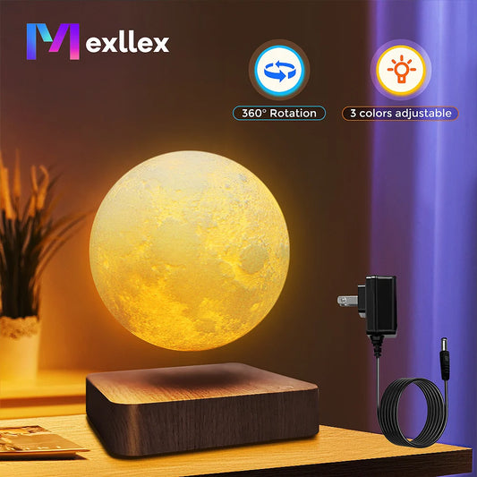 LunaFloat™ – Levitating 3D Moon Lamp with Touch Control & 3 Color Modes
