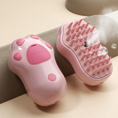 PuffPet™ 3-in-1 Steam Groomer – Brush, Massage & Spray for Cats & Dogs