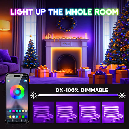 GlowTune™ Bluetooth LED Strip – Music Sync Neon Light, Waterproof