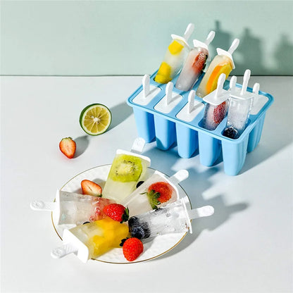 FrostyFun™ 10-Cavity Silicone Popsicle Mold – BPA-Free & Easy Release